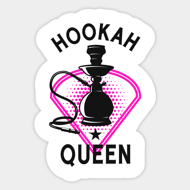 Hookah Queen Shisha Vaper Water Pipe Women Sticker by Foxxy Merch